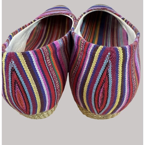 Beacon Women's Striped Multicolor Woven Step In Flats Sz 10N - Picture 8 of 15